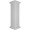 Ekena Millwork 12"W x 48"H Corner Newel Post with Panel, Peaked Capital & Base Trim (Installation kit included) NWL12X48CPP0B0 - alternate 7